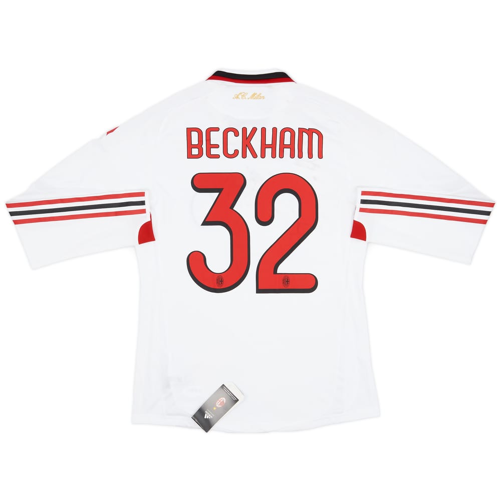 2009-10 AC Milan Player Issue Away L/S Shirt Beckham #23 (M)