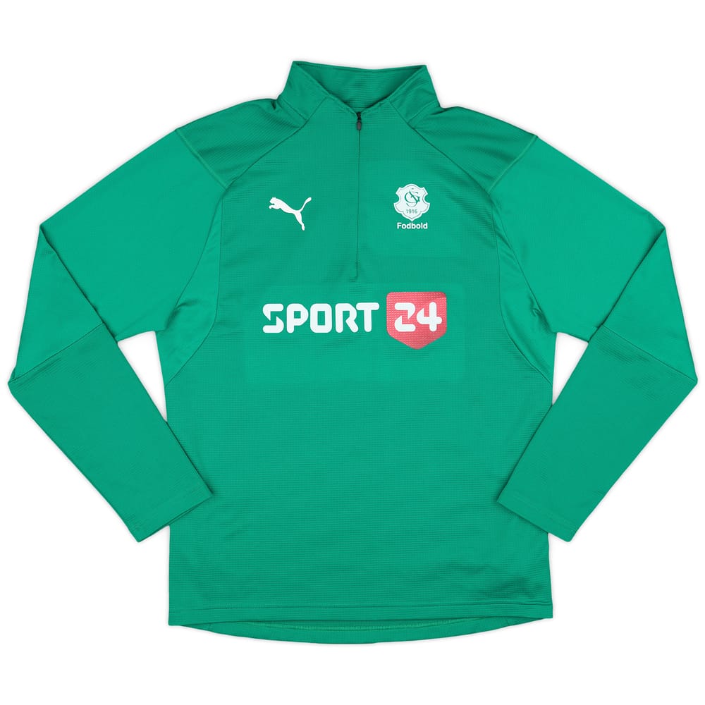 2018-19 Skjern GF Puma 1/4 Zip Drill Top - 8/10 - (M)