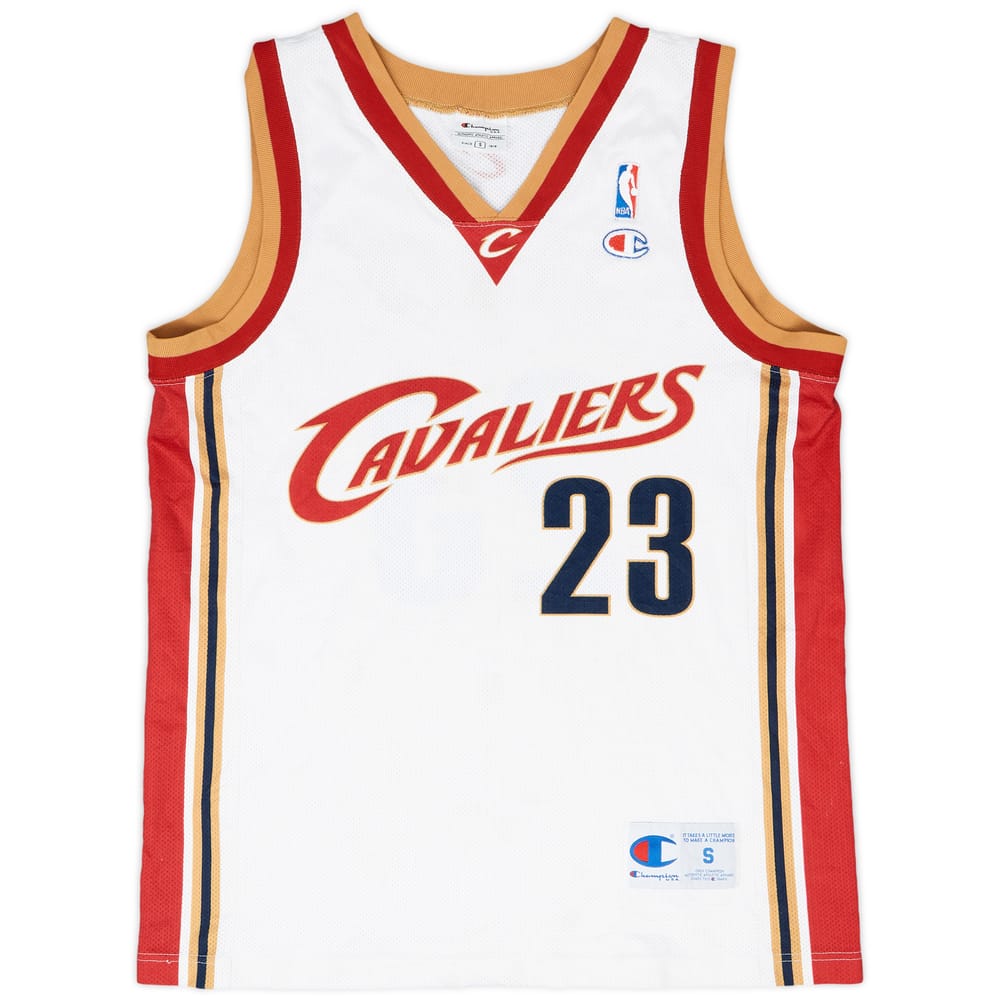 2003-10 Cleveland Cavaliers James #23 Champion Home Jersey - 6/10 - (S)
