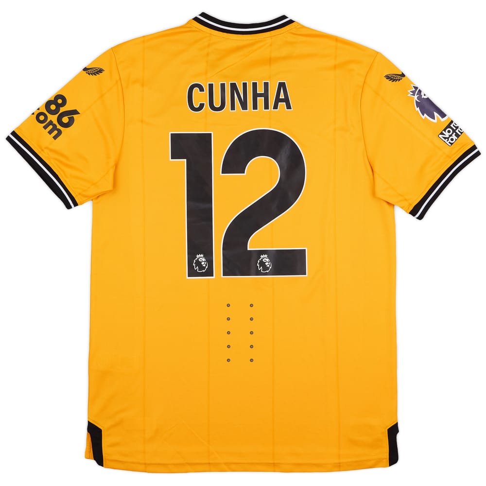 2023-24 Wolves Match Issue Home Shirt Cunha #12