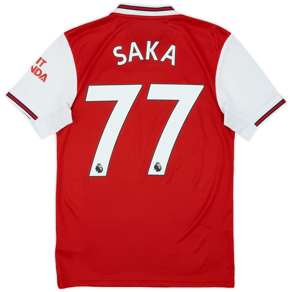 2019-20 Arsenal Home Shirt Saka #77 - 9/10 - (XS)