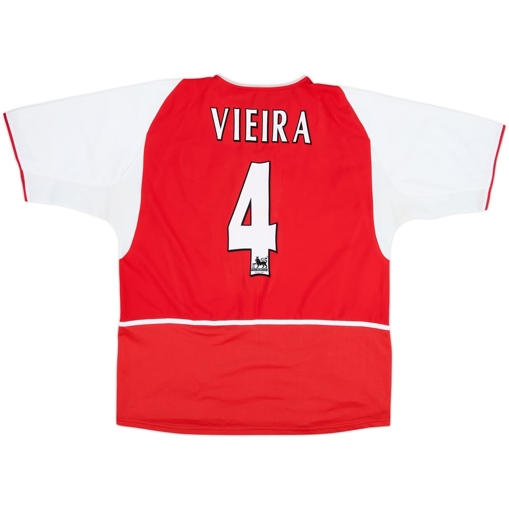 2002-04 Arsenal Home Shirt Viera #4 - 8/10 - (XL)