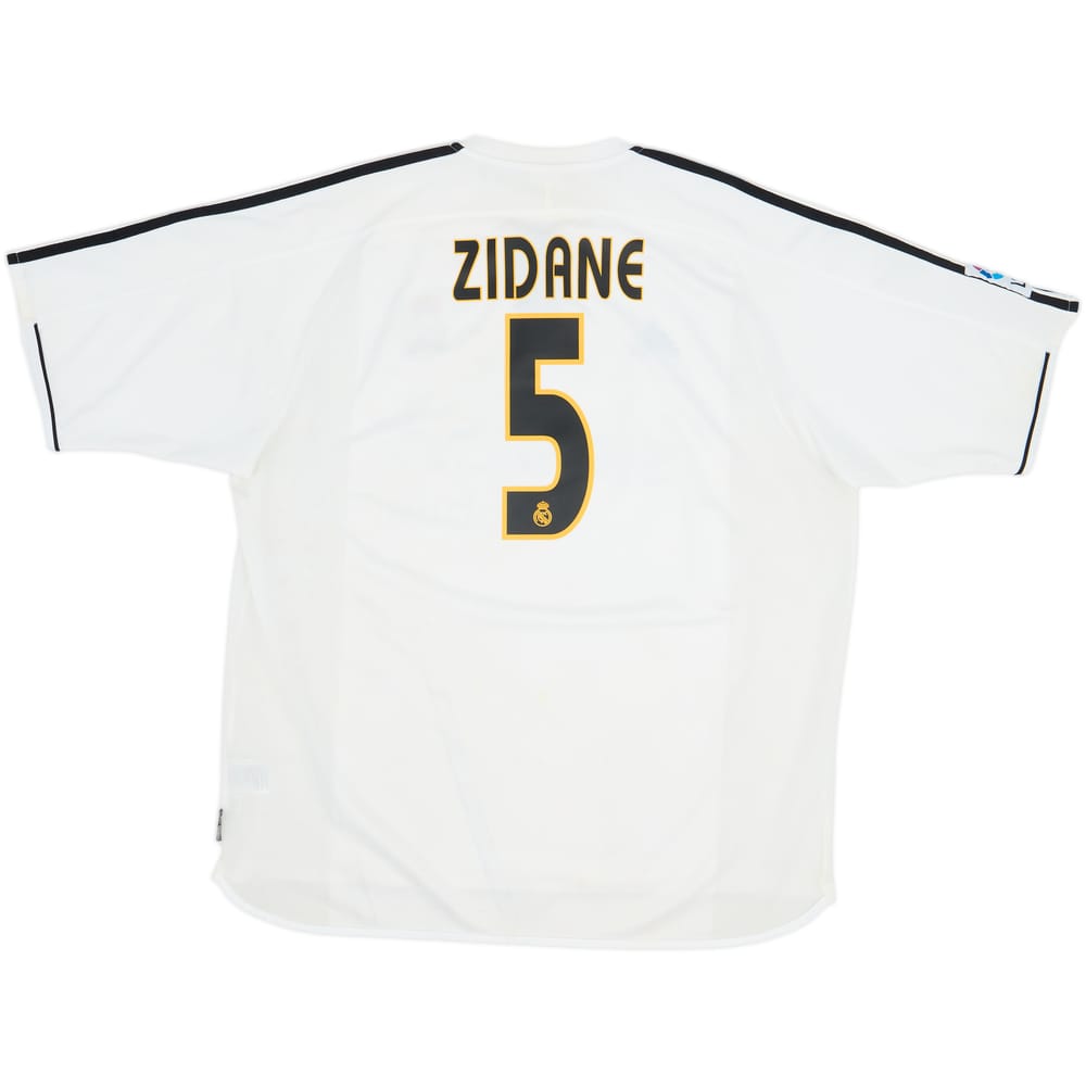 2003-04 Real Madrid Home Shirt Zidane #5 - 6/10 - (XXL)