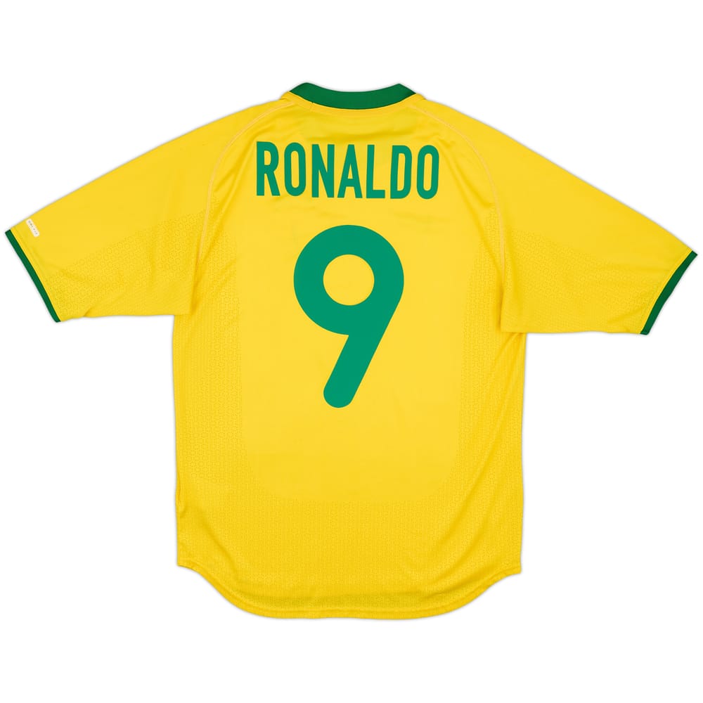 2000-02 Brazil Home Shirt Ronaldo #9 - 8/10 - (S)