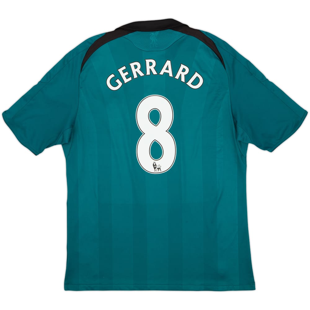 2008-09 Liverpool Third Shirt Gerrard #8 - 7/10 - (L)