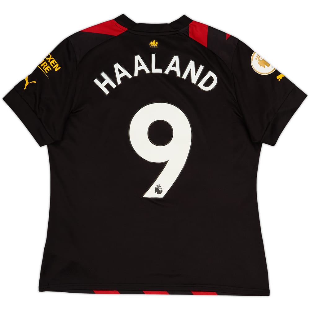 2022-23 Manchester City Away Shirt Haaland #9 - 10/10 - (Women's L)