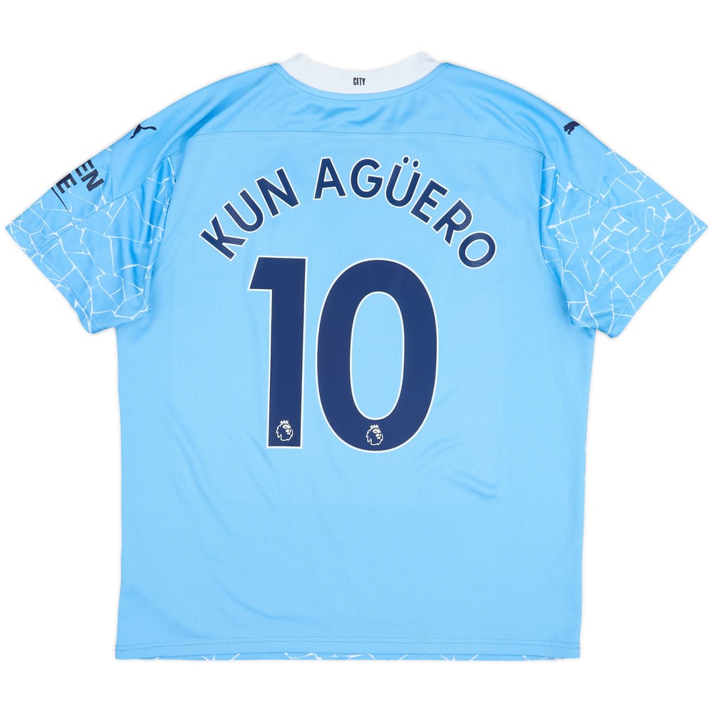 2020-21 Manchester City Home Shirt Kun Aguero #10 - 8/10 - (XL)
