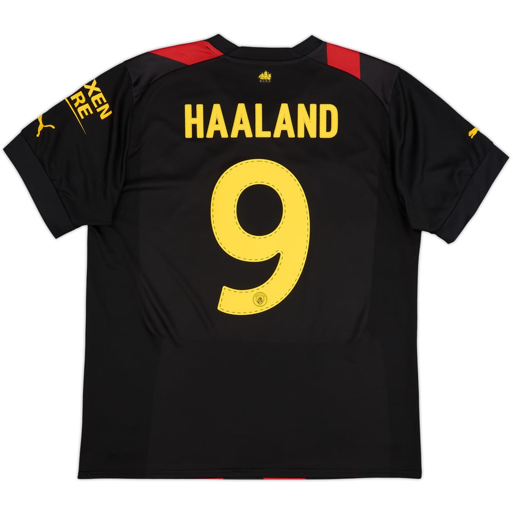 2022-23 Manchester City Away Shirt Haaland #9 - 7/10 - (L)