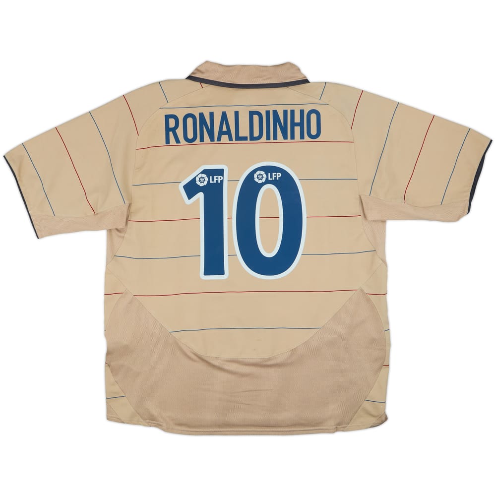 2003-05 Barcelona Away Shirt Ronaldinho #10 - 6/10 - (XL)