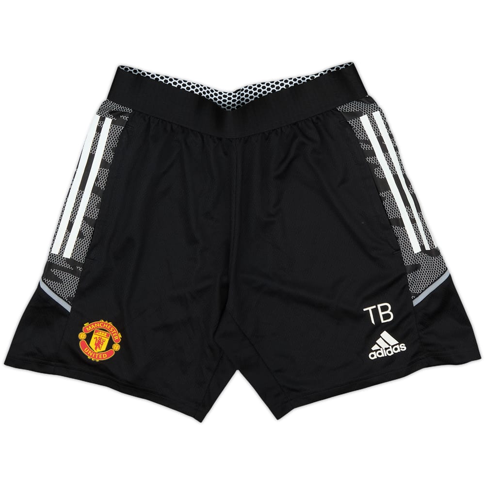 2020-21 Manchester United Staff Issue adidas Training Shorts TB - 10/10 - (M)