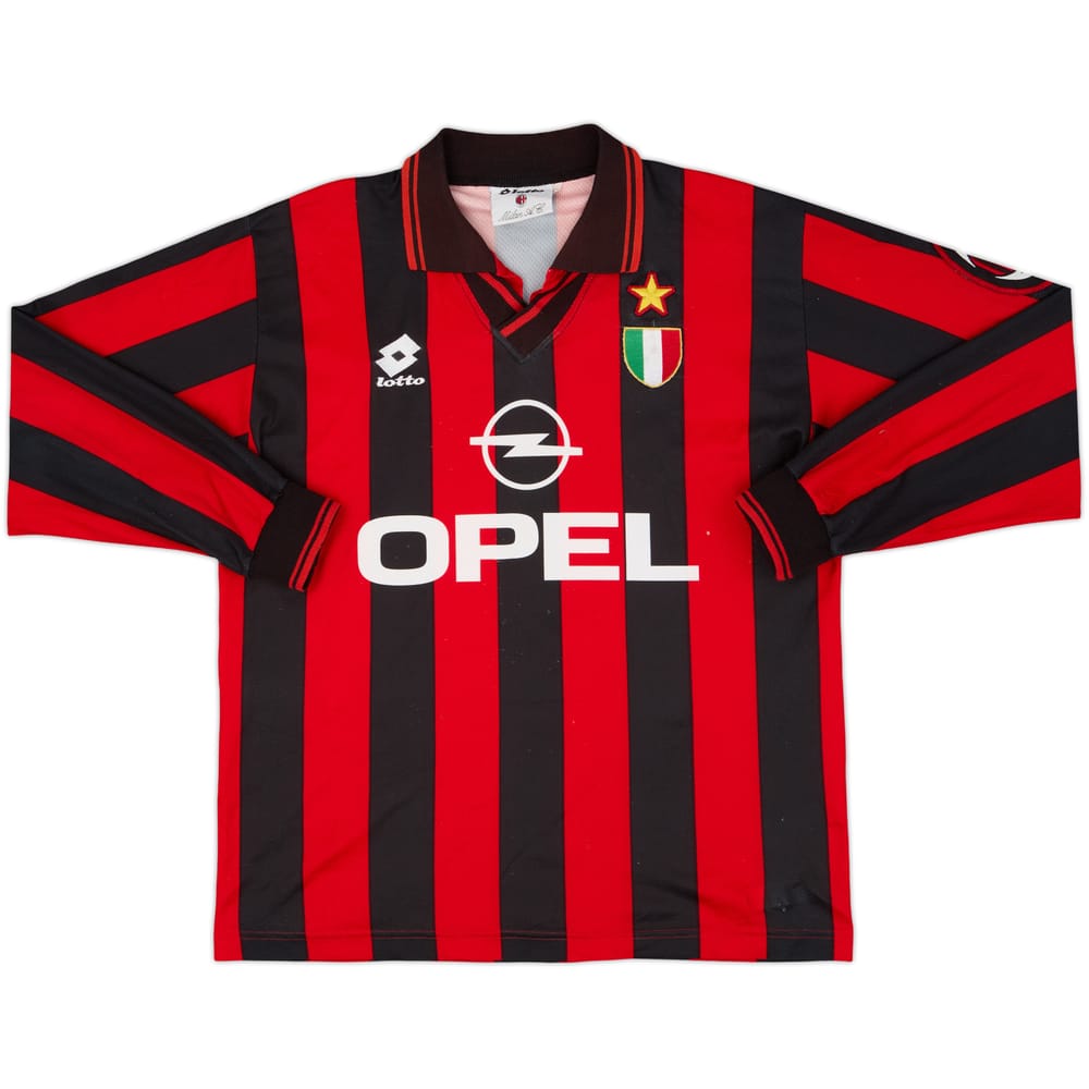 1996-97 AC Milan Home L/S Shirt - 5/10 - (S)