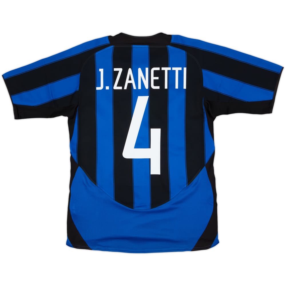 2003-04 Inter Milan Home Shirt J.Zanetti #4 - 6/10 - (M)