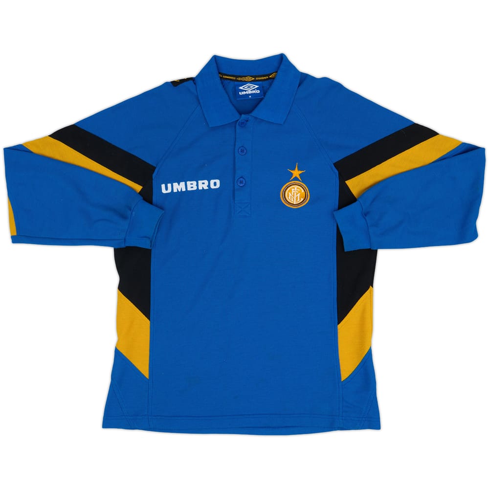 1997-98 Inter Milan Umbro Polo L/S Shirt - 8/10 - (M)