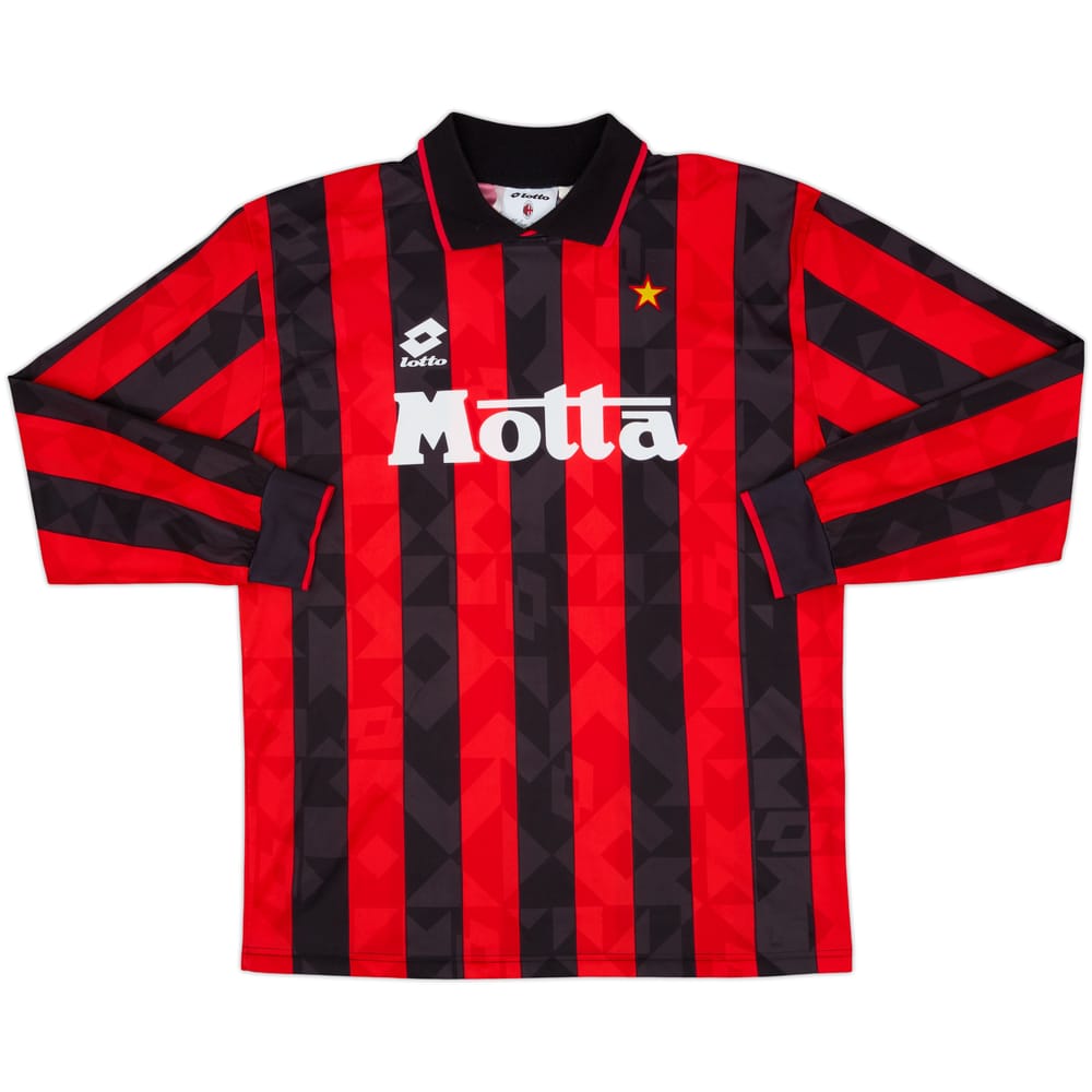 1993-94 AC Milan Home L/S Shirt - 9/10 - (XL)