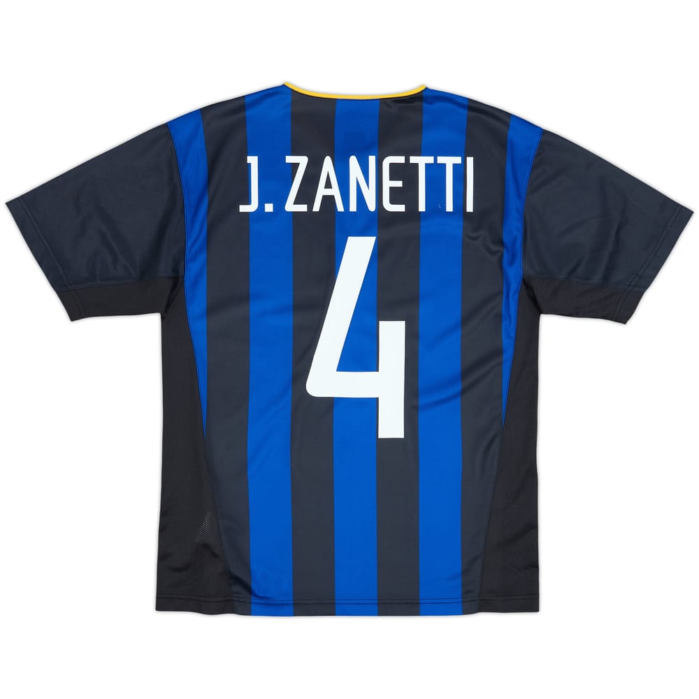 2002-03 Inter Milan Basic Home Shirt J.Zanetti #4 - 6/10 - (XL.Boys)