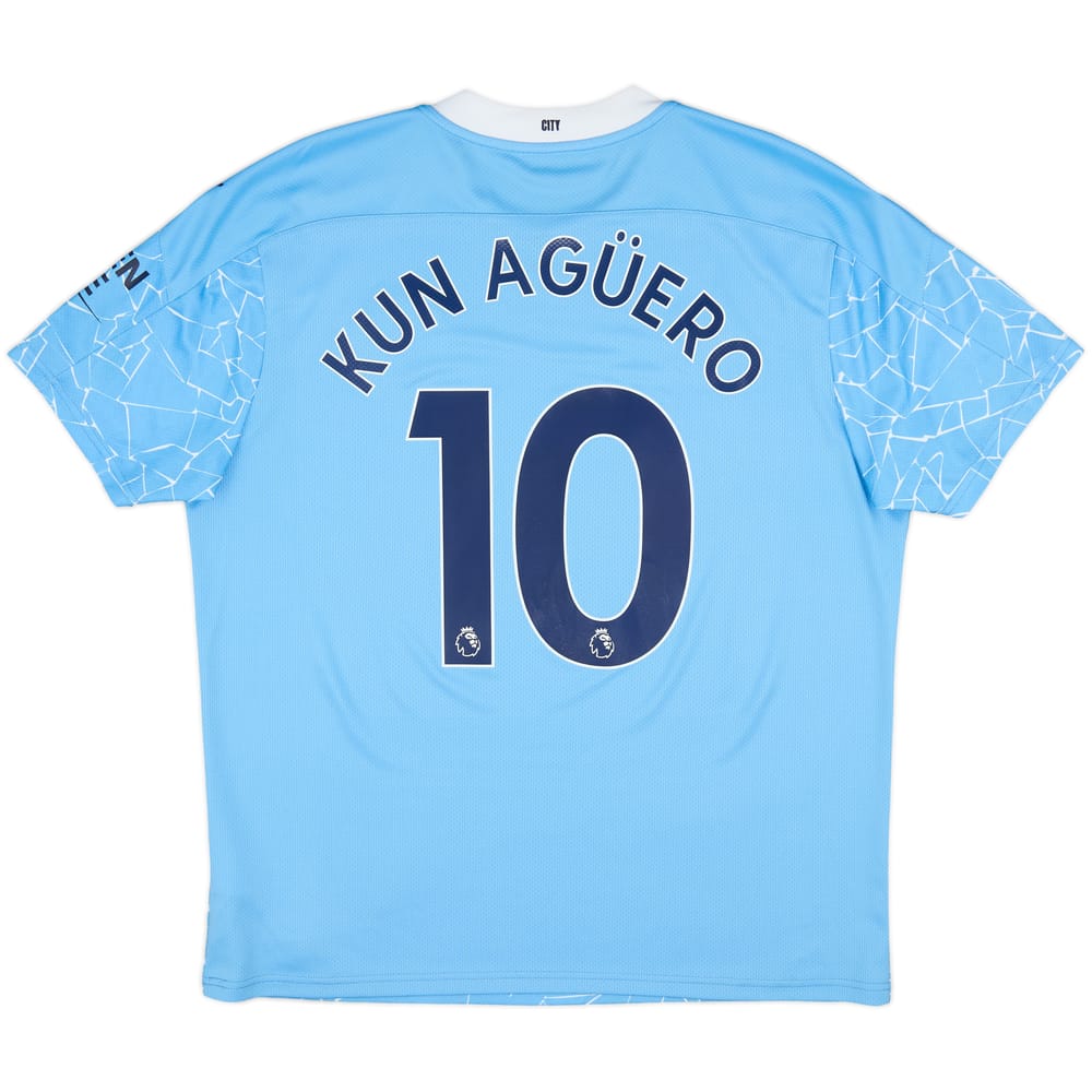 2020-21 Manchester City Home Shirt Kun Aguero #10 - 10/10 - (XL)