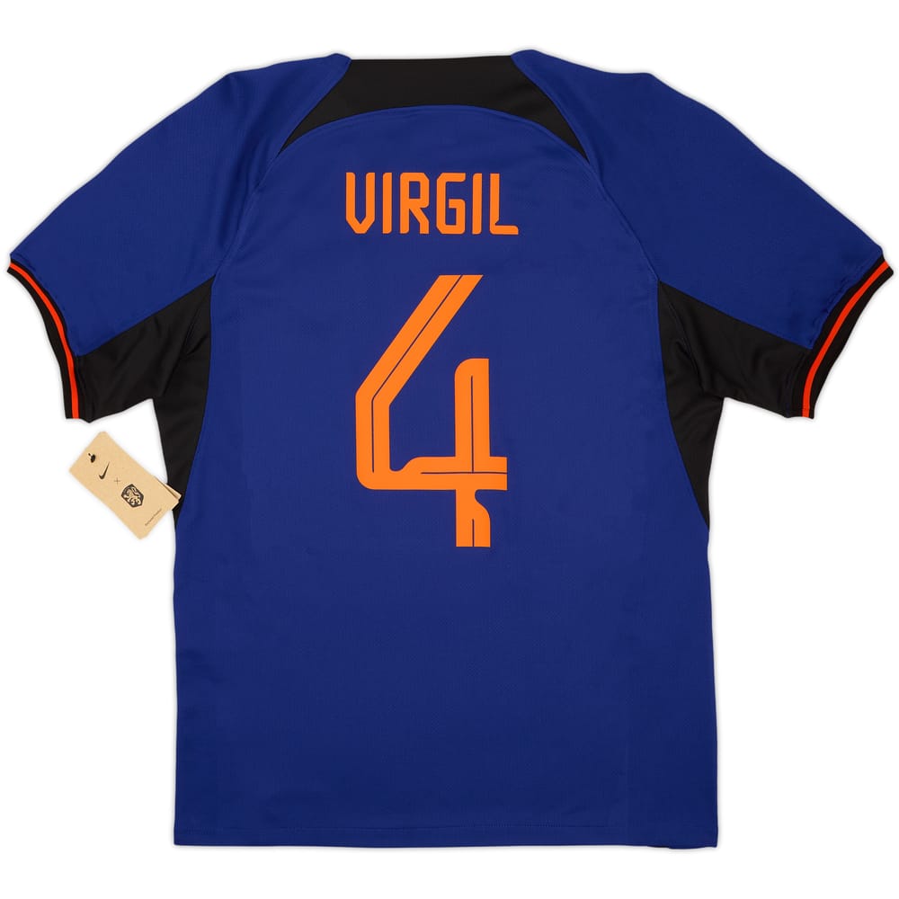 2022-23 Netherlands Away Shirt Virgil #4 (M)