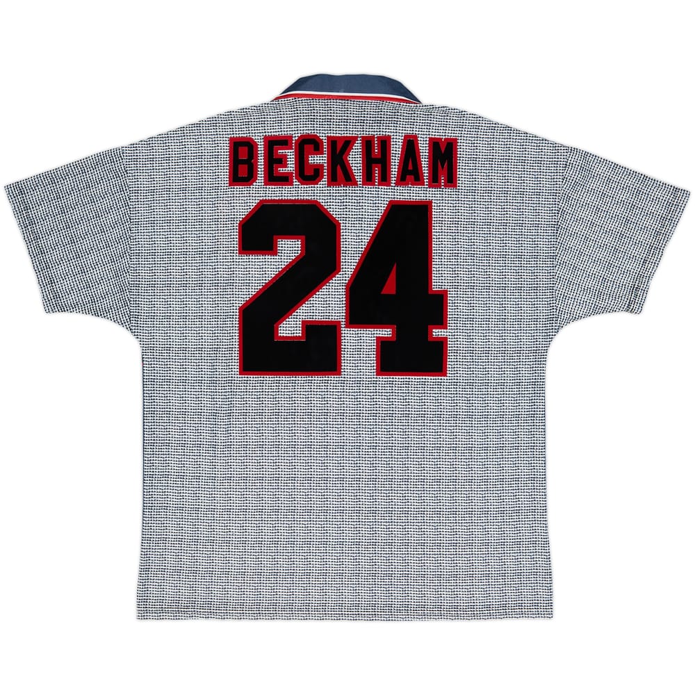 1995-96 Manchester United Away Shirt Beckham #24 - 9/10 - (XL)