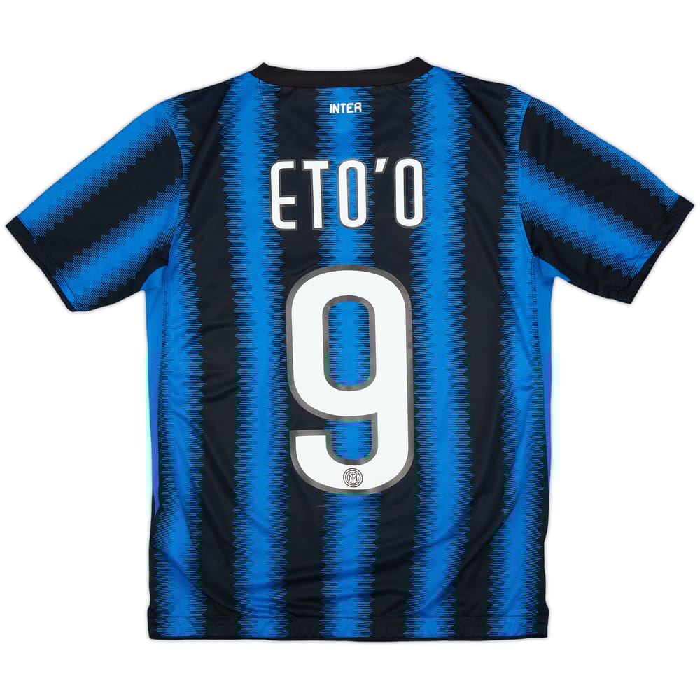 2010-11 Inter Milan Home Shirt Eto'o #9 - 7/10 - (L.Boys)
