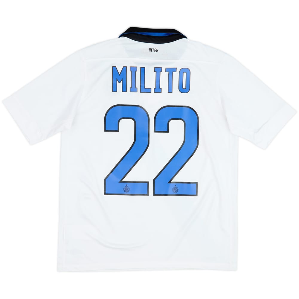 2011-12 Inter Milan Away Shirt Milito #22 - 6/10 - (XL.Boys)