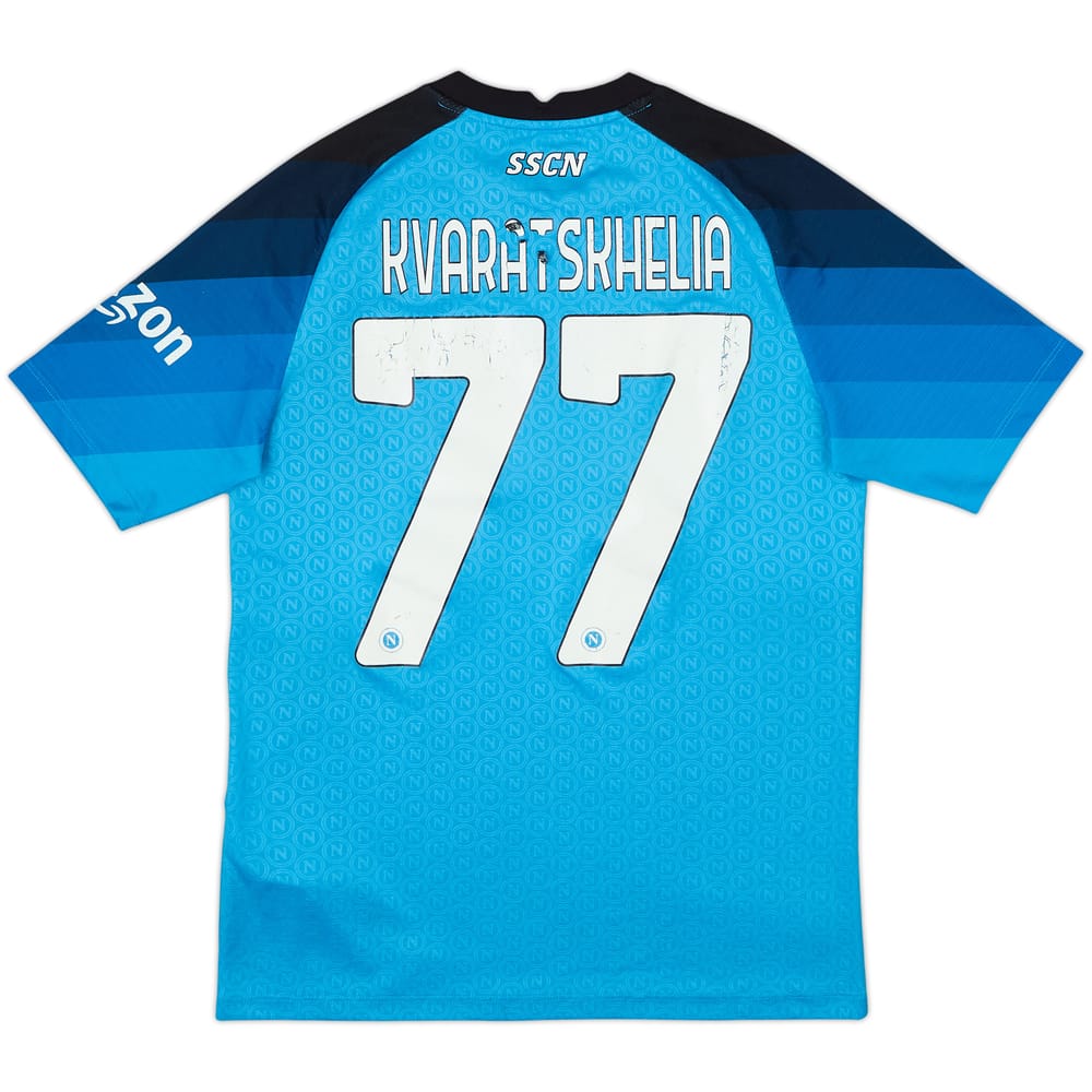 2022-23 Napoli Home Shirt Kvaratskhelia #77 - 4/10 - (S)