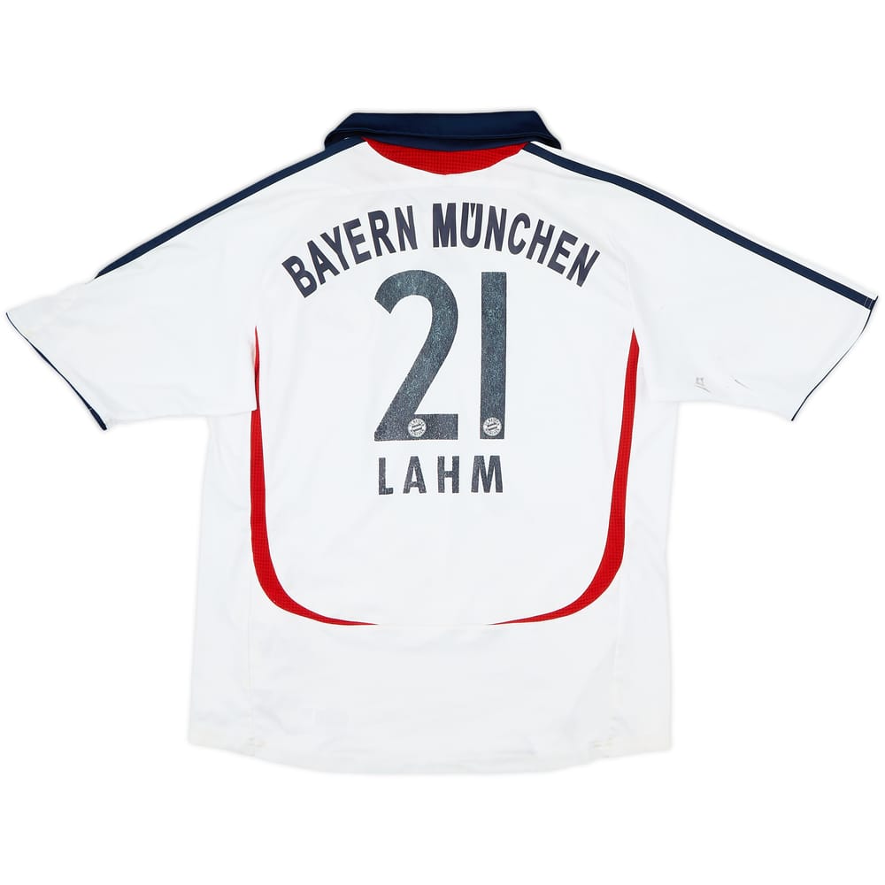 Camiseta de visitante del Bayern Munich 2006-07 Firmada Lahm #21 - 6/10 - (Niños L)
