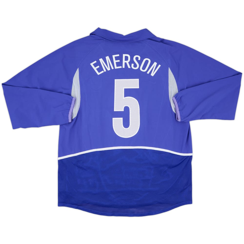 2002-04 Brazil Player Issue Away L/S Shirt Emerson #5 - 5/10 - (L)