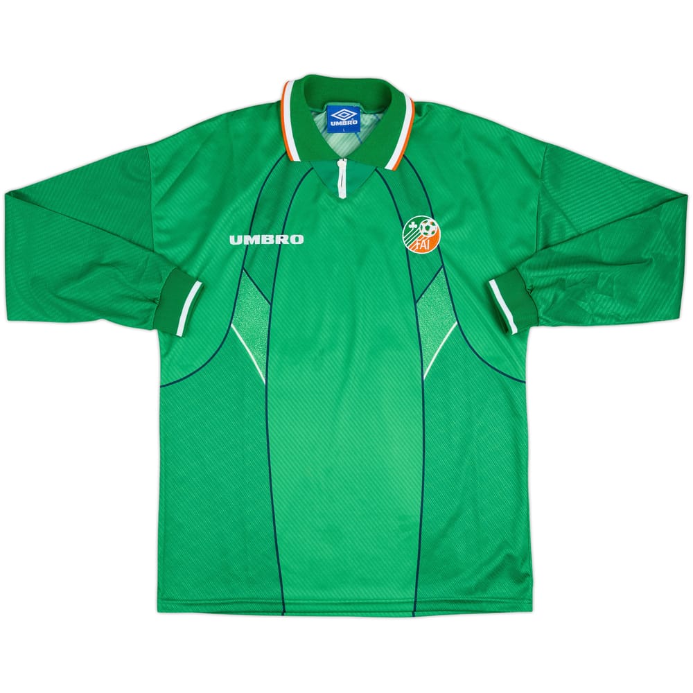 1995 Ireland Match Issue Home L/S Shirt #10