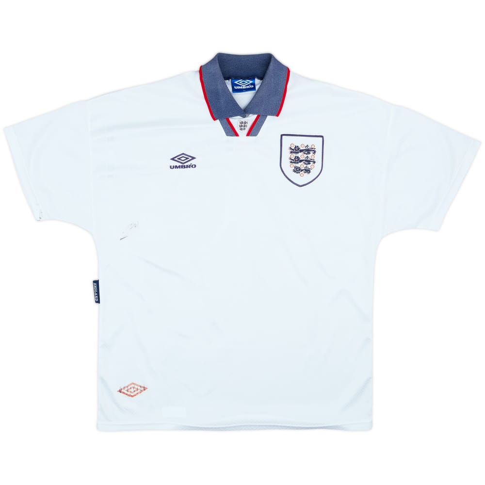 1993-95 England Home Shirt - 5/10 - (XL)
