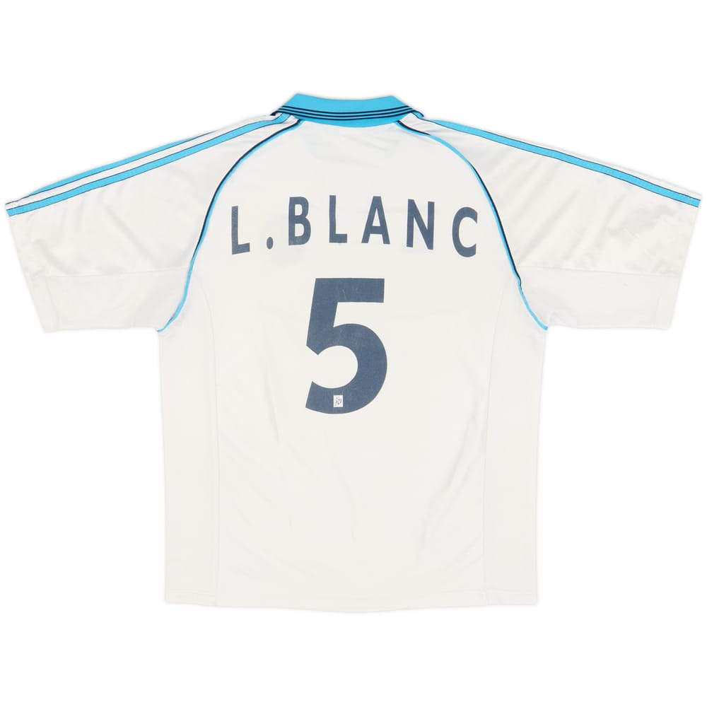 1998-99 Olympique Marseille Home Shirt L. Blanc #5 - 4/10 - (M)
