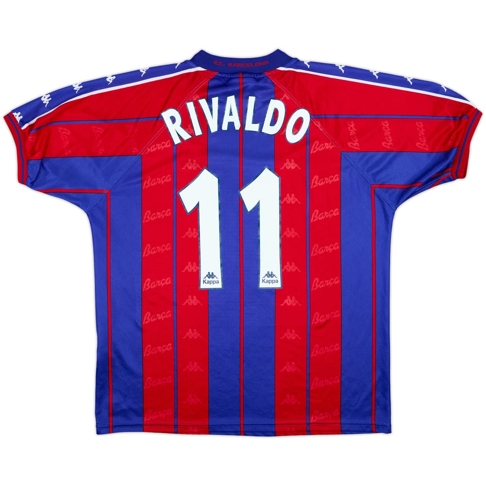1997-98 Barcelona Home Shirt Rivaldo #11 - 6/10 - (XL)