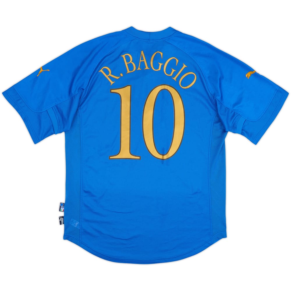 2004-06 Italy Home Shirt R.Baggio #10 - 3/10 - (XL)