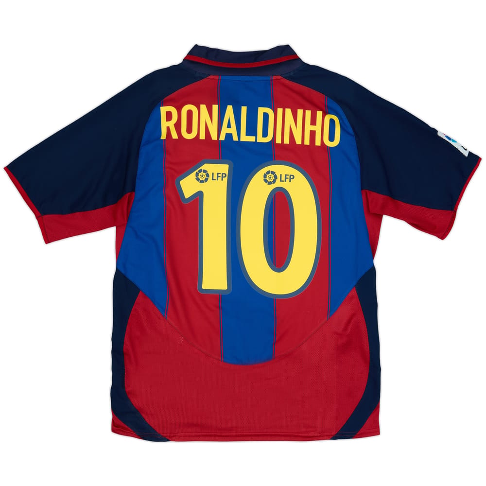 2003-04 Barcelona Home Shirt Ronaldinho #10 - 6/10 - (S)