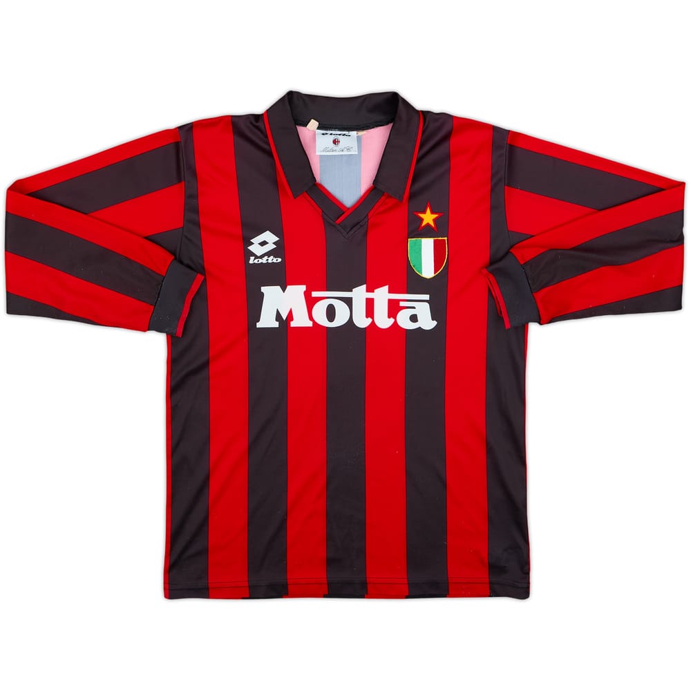 1993-94 AC Milan Home L/S Shirt - 8/10 - (XXL.Boys)