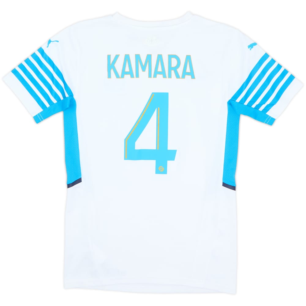 2021-22 Olympique Marseille Home Shirt Kamara #4 - 8/10 - (XS)
