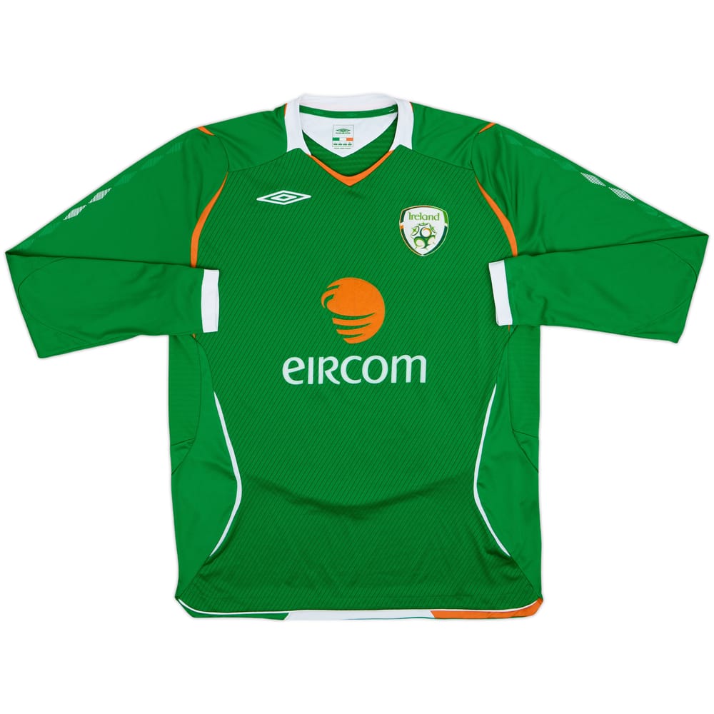 2008-10 Ireland Home L/S Shirt - 8/10 - (L)
