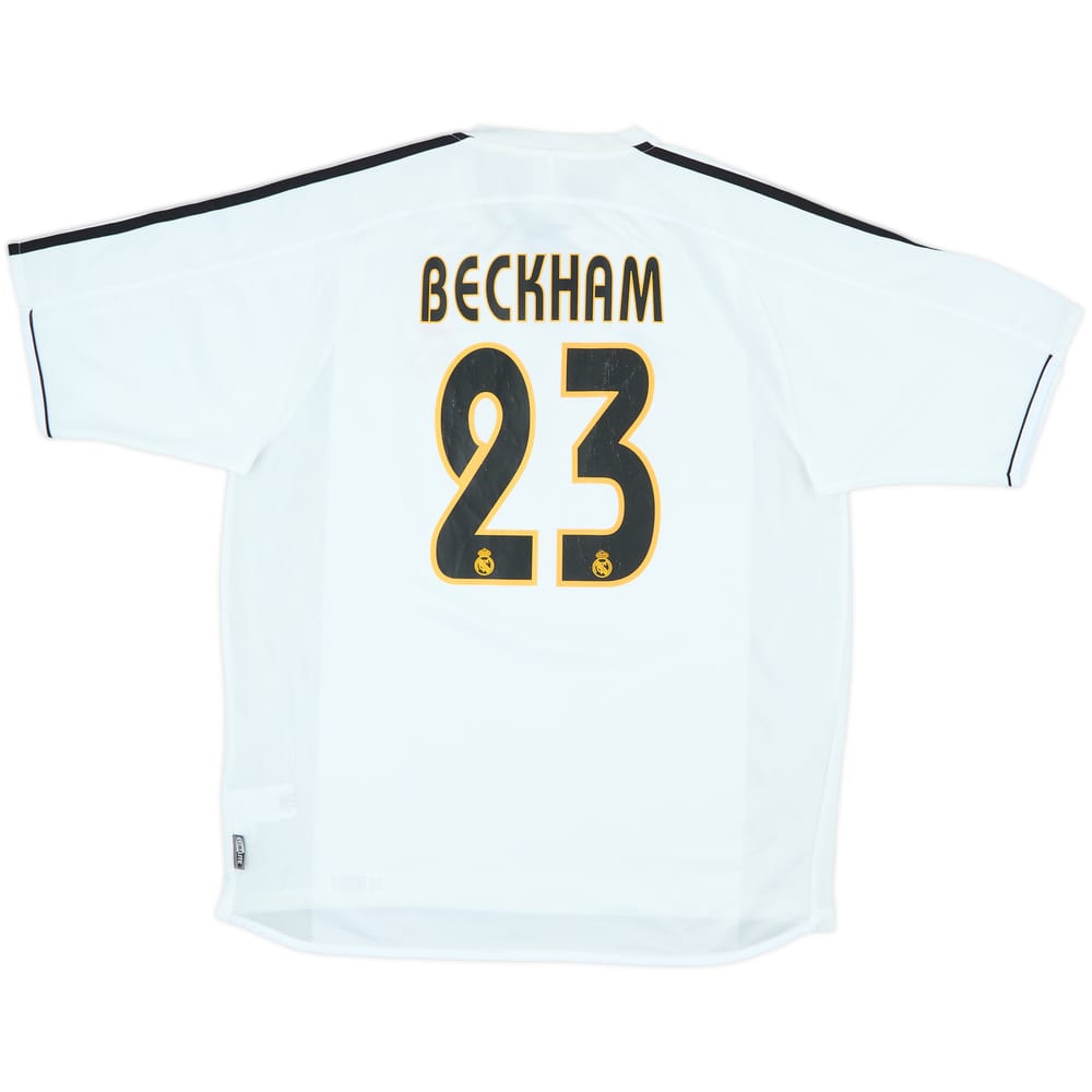 2003-04 Real Madrid Home Shirt Beckham #23 - 8/10 - (L)