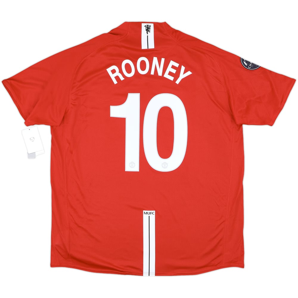 2007-09 Manchester United Home Shirt Rooney #10 (XXL)