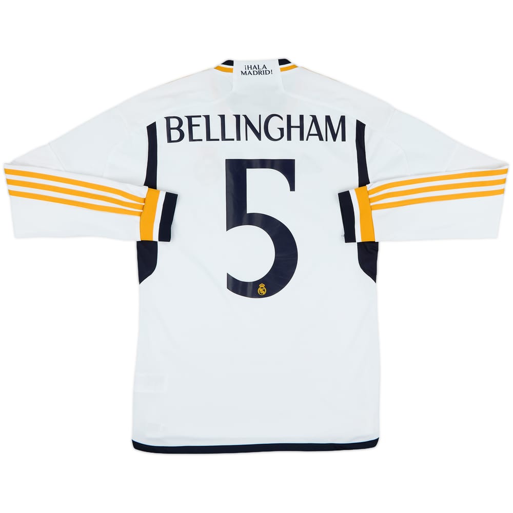 2023-24 Real Madrid Home L/S Shirt Bellingham #5 - 9/10 - (S)
