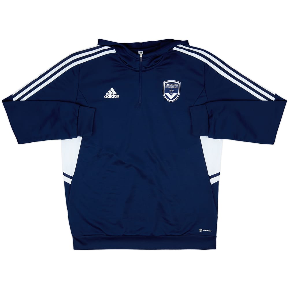 2021-22 Bordeaux adidas 1/4 Zip Hooded Top - 10/10 - (XL)