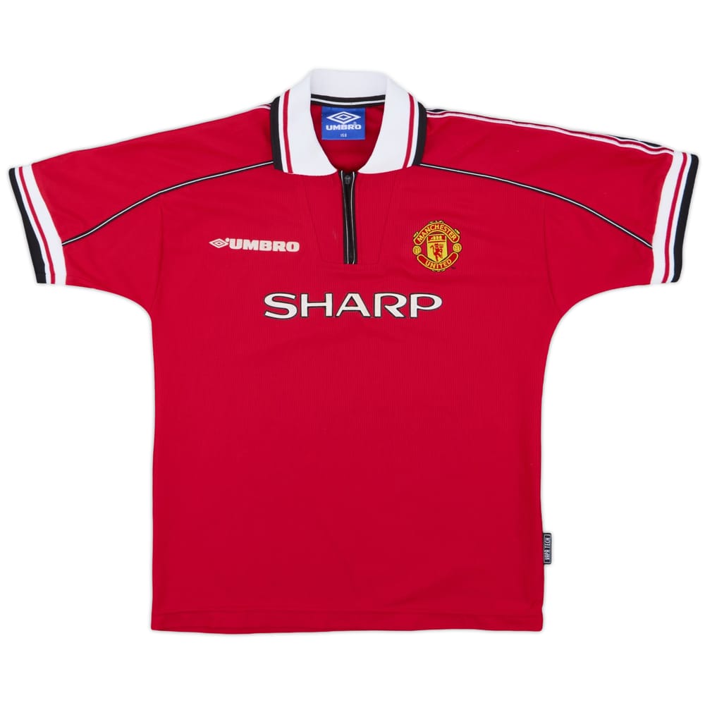 1998-00 Manchester United Home Shirt - 10/10 - (L.Boys)