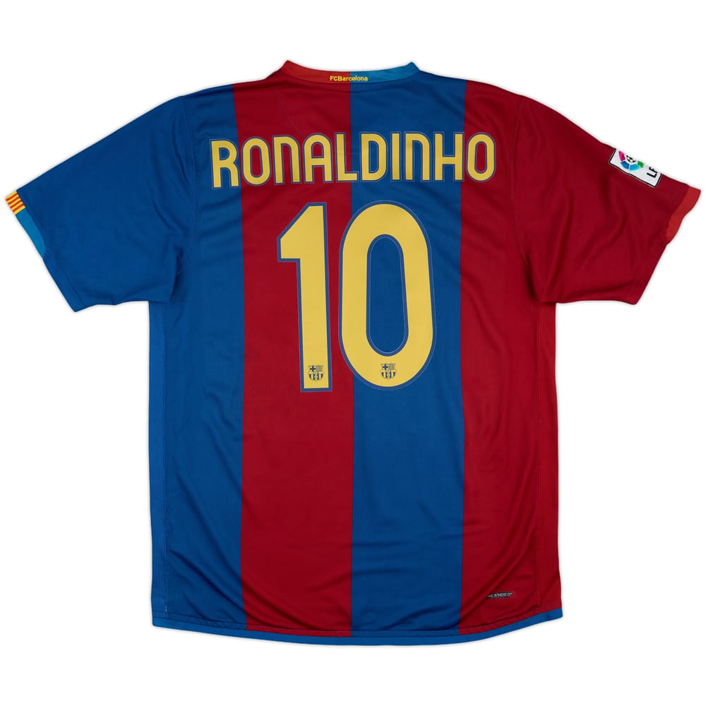 2006-07 Barcelona Home Shirt Ronaldinho #10 - 7/10 - (M)