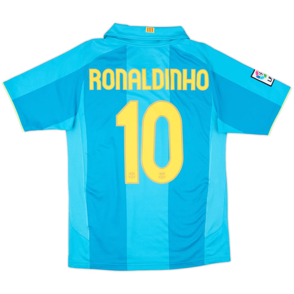2007-09 Barcelona Away Shirt Ronaldinho #10 - 6/10 - (S)