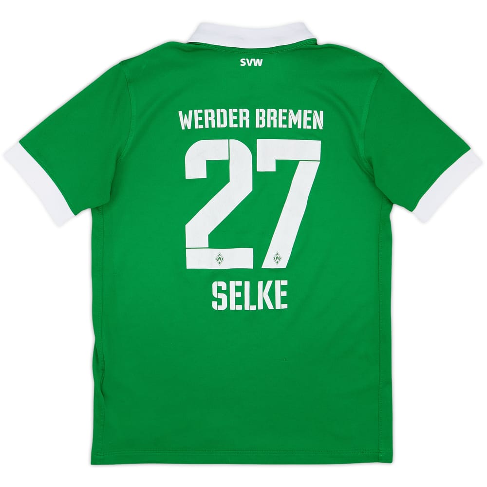 2014-15 Werder Bremen Home Shirt Selke #27 - 6/10 - (L.Boys)
