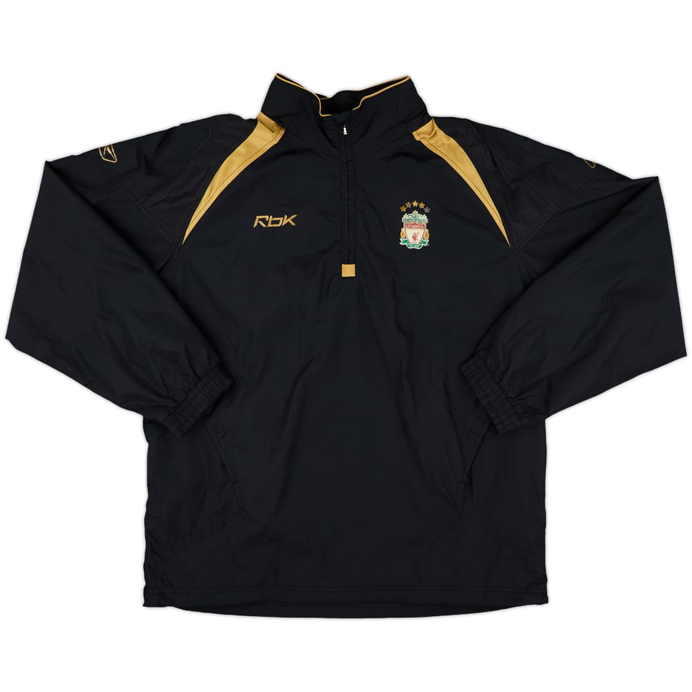 2005-06 Liverpool Reebok 1/4 Zip Hooded Rain Jacket - 6/10 - (M)