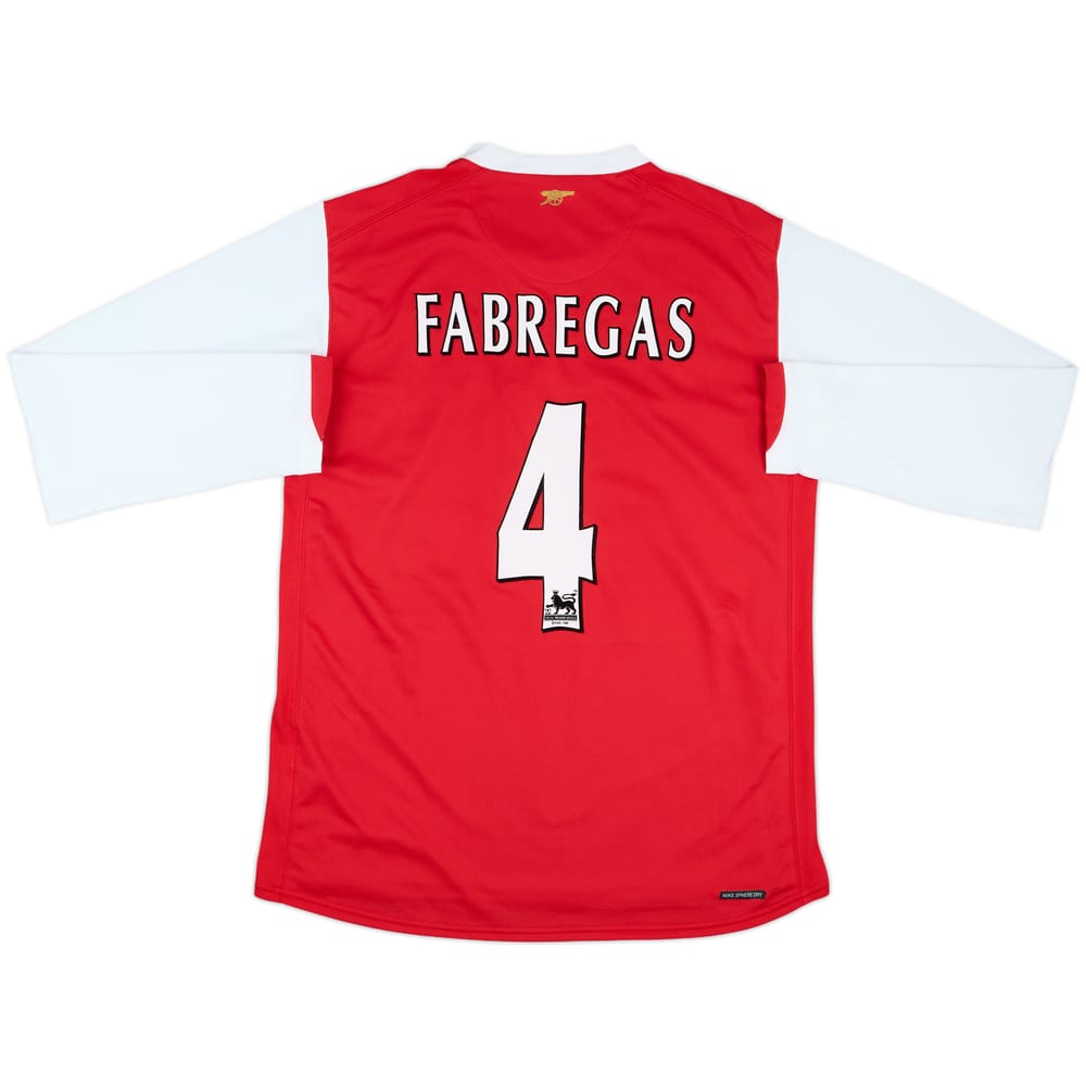 2006-08 Arsenal Home L/S Shirt Fabregas #4 - 6/10 - (M)