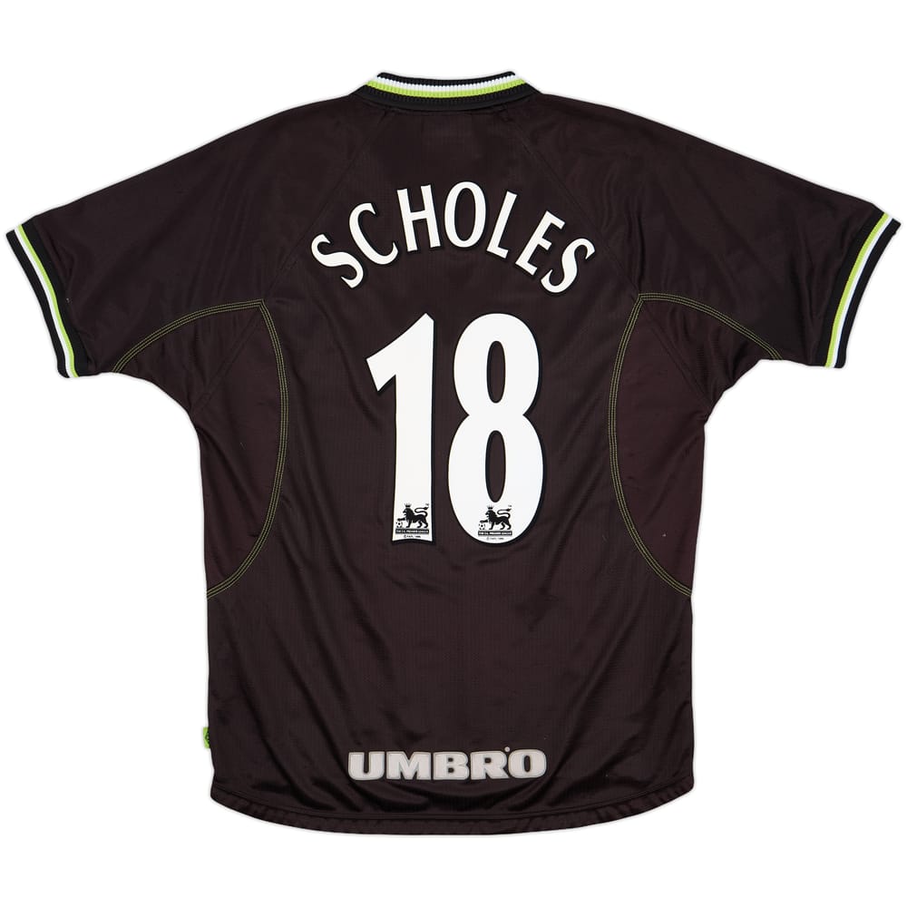 1998-99 Manchester United Third Shirt Scholes #18 - 7/10 - (L)