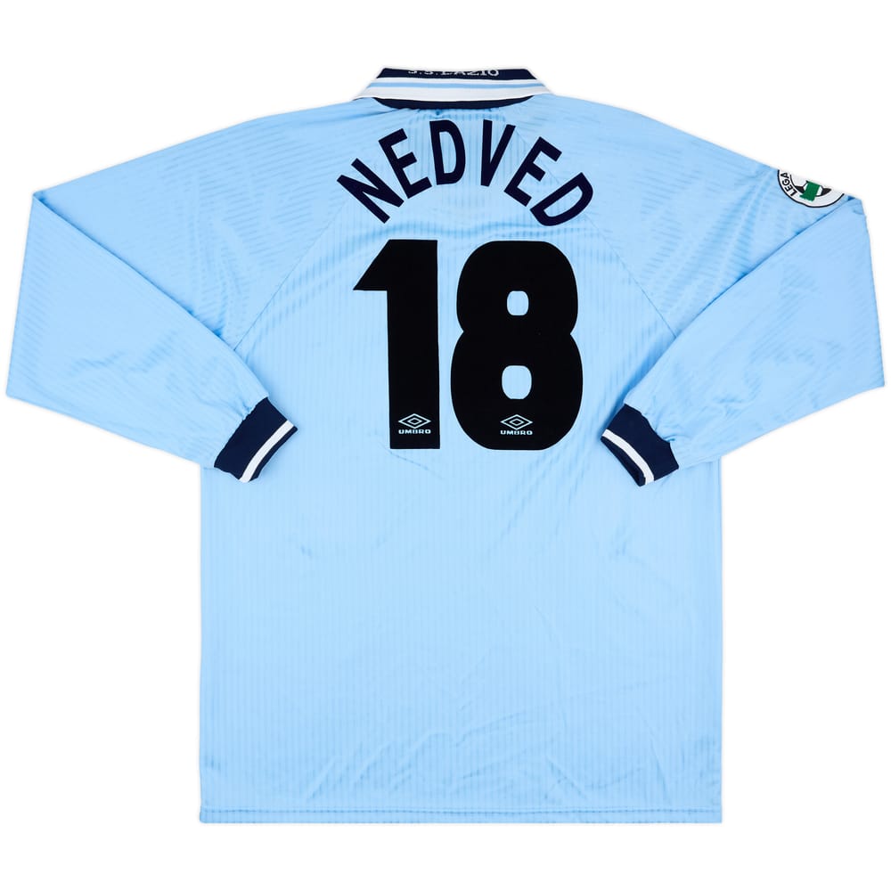 1997-98 Lazio Home L/S Shirt Nedved #18 - 8/10 - (XL)