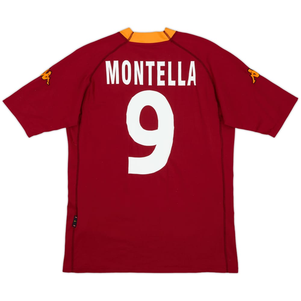 2000-01 Roma Home Shirt Montella #9 - 5/10 - (L)