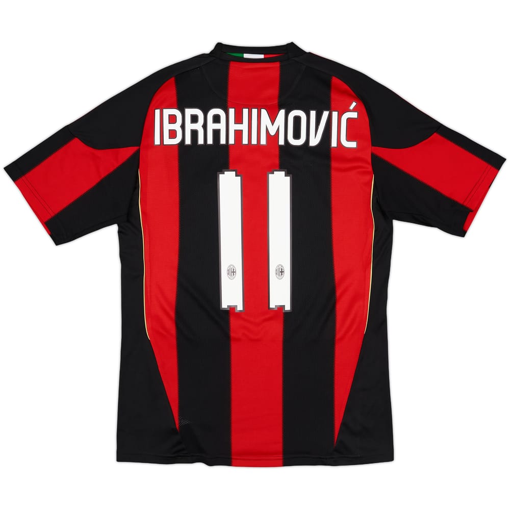 2010-11 AC Milan Home Shirt Ibrahimovic #11 - 10/10 - (S)
